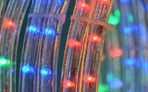 LED rope light installation outdoors