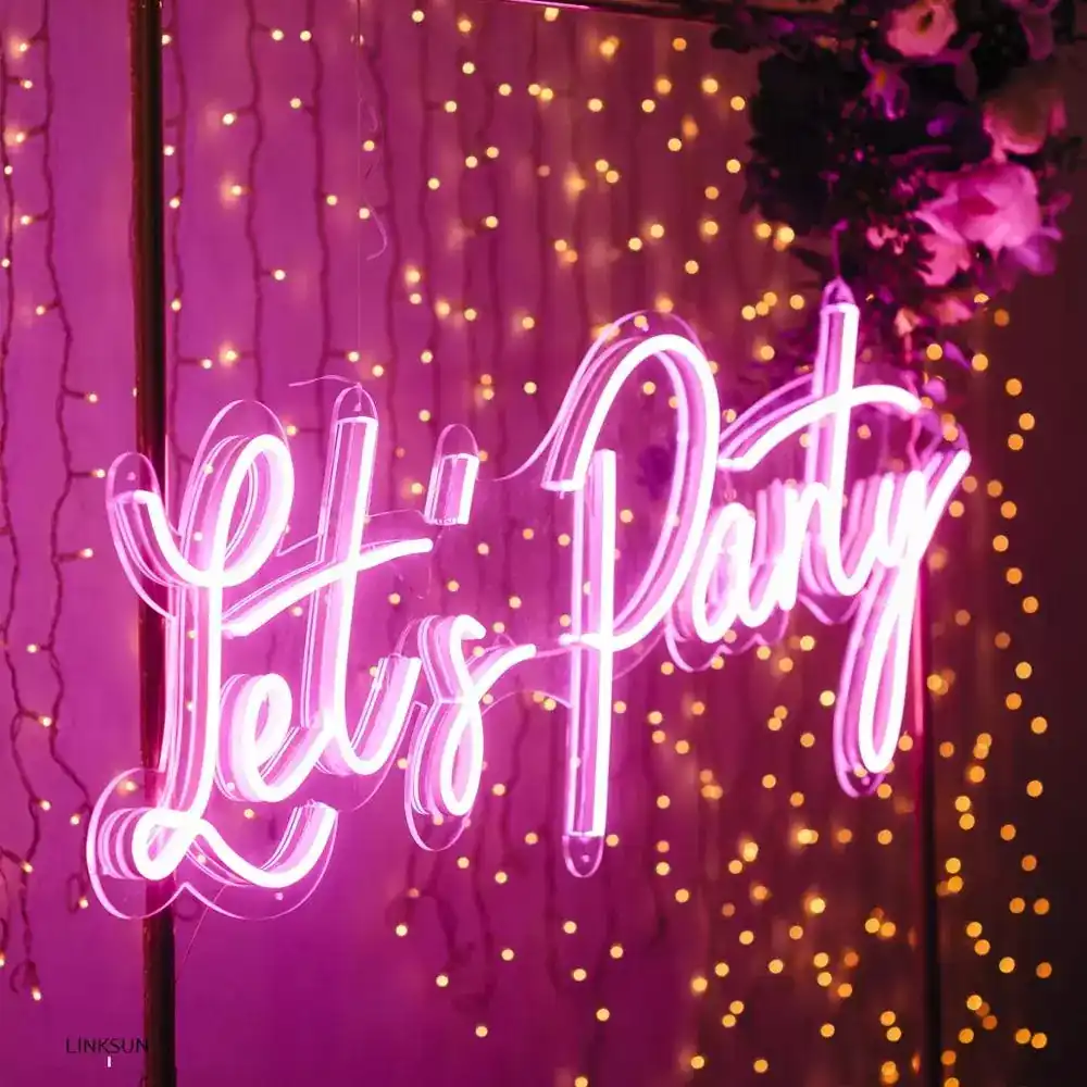 lets party neon sign