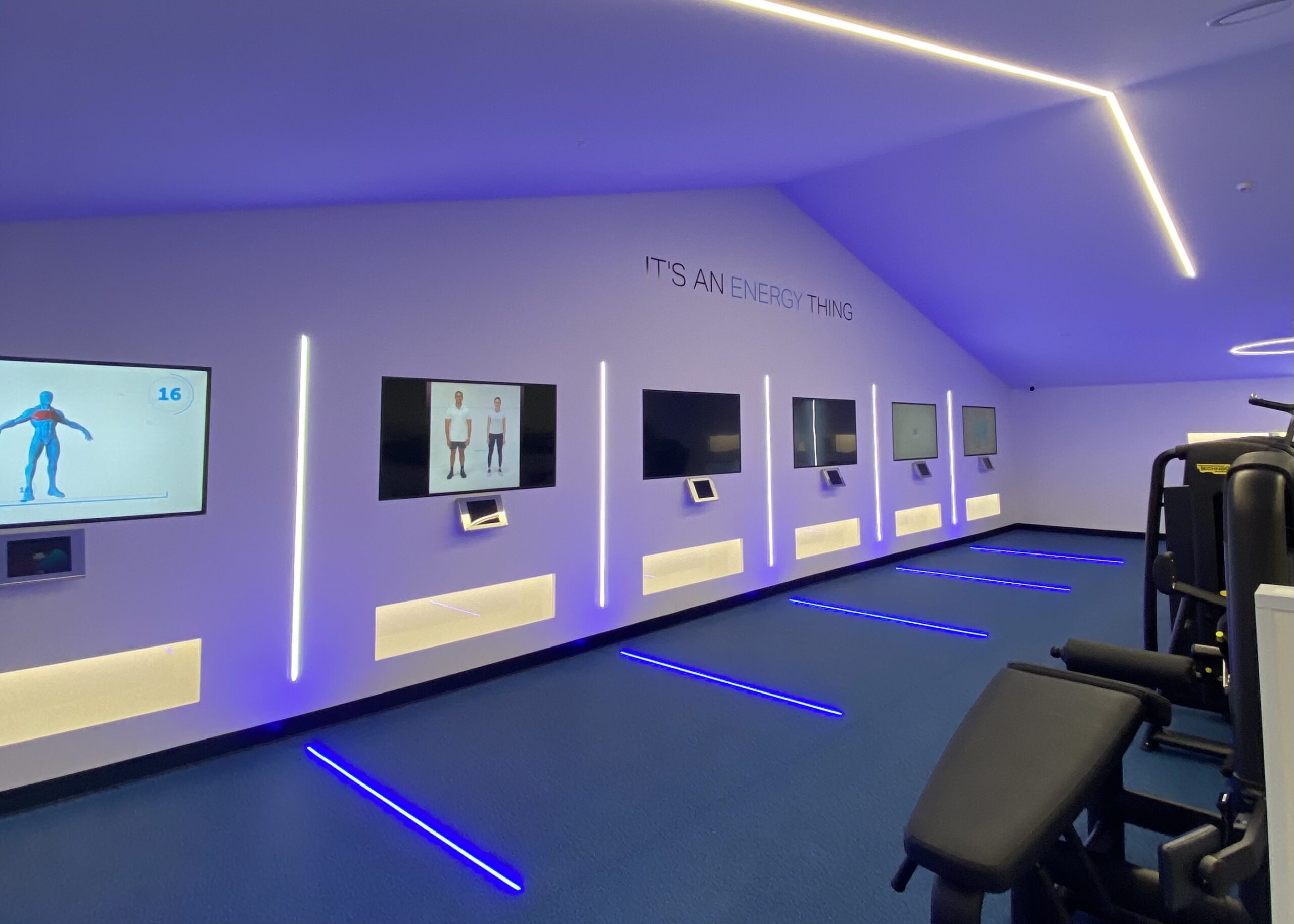 Display Lighting Neon Flex - Bluefit Gym designer lighting nz